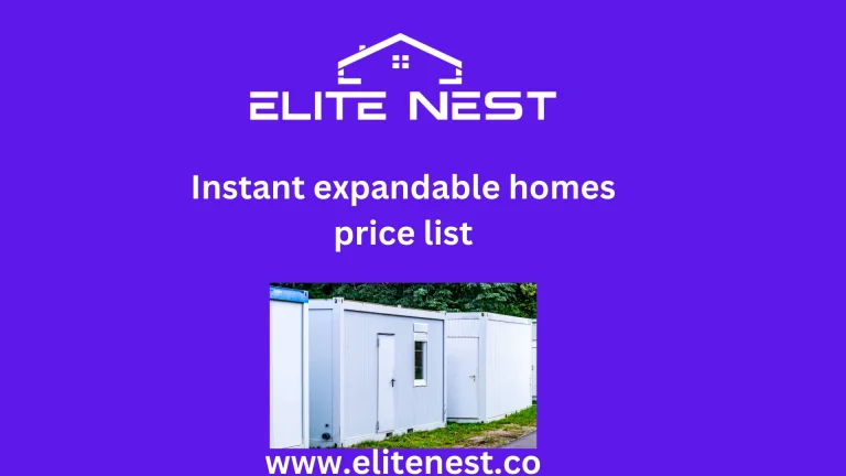 Instant expandable homes price list